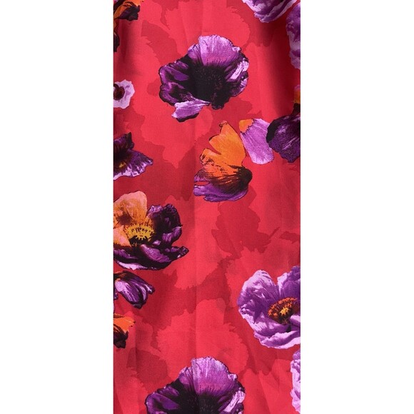 Banana Republic Woman’s Sheer Button Up Size Small Dillon Shirt Floral Red - Picture 8 of 10